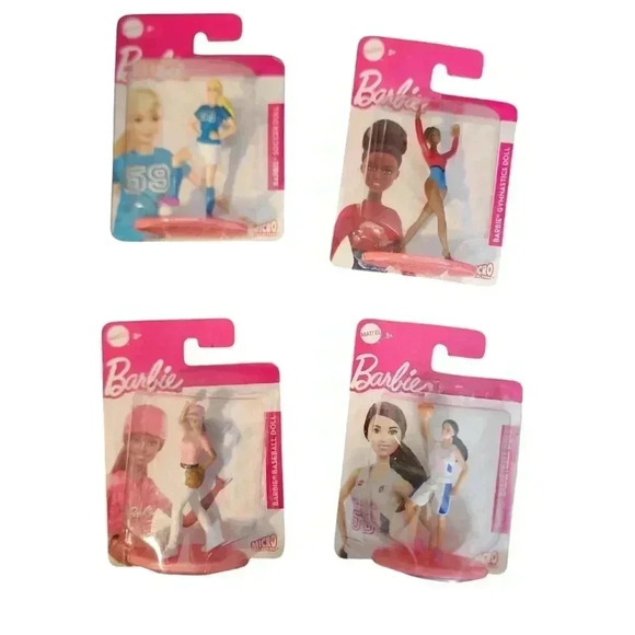 BARBIE 4 Micro Collection Athlete Barbies. Never Opened - Picture 2 of 7